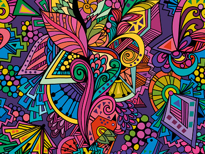 Bright Africa Pattern birds crazy pattern flower marushabelle sweet vector
