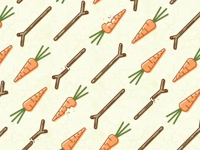 Fun with "Carrot & Stick" carrot carrot and stick illustration pattern stick