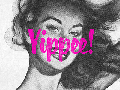 Yippee lady pink script type