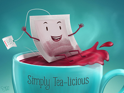 Simply Tea-licious cup of tea tea bag