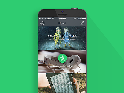 News concept iphone 6 mobile ui news feed ui