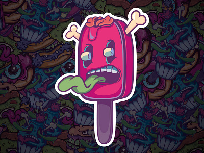 Poison Ice Cream ice cream illustration poison sick sticker vector