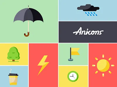 Anicons sneak peek anicons animated icons animation icons library motion graphics sebas and clim