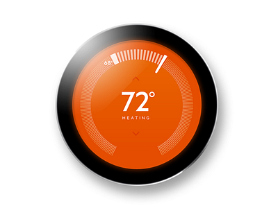 Nest Thermostat Redesign gadget minimal nest thermostat ui