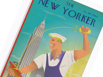 New Yorker empire state building hot dog illustrator ketchup mustard new york new yorker nyc photoshop