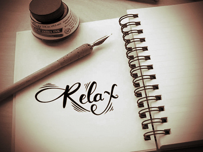 Relax calligraphy ink nam pen rexlax type typo viet vietnam