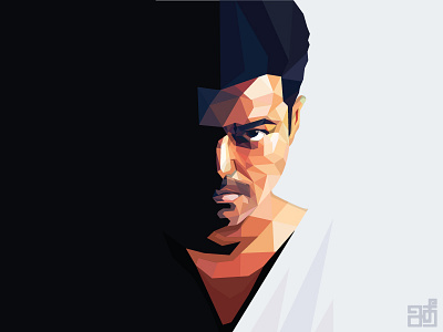 Low Poly adheedhan first try illustration poly art sketch tamil triangulation vijay