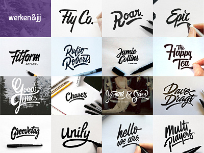 Lettering & Logotype Vol.1 brush calligraphy font hand drawn hand lettering logo logotype pencil sketch type typeface typography