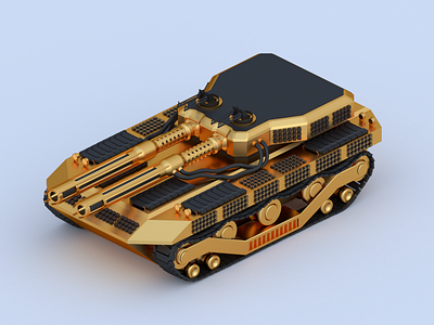 Everyday i'm hustlin 3d game gold like a boss modeling render tank