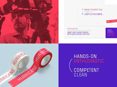 Hurricane Brand Deliverable bold brand colour identity image logo tape type typography