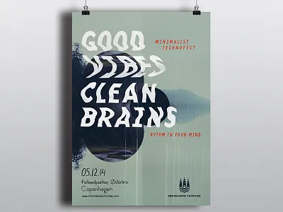Minimalist techno festival poster copenhagen festival handmade minimalist music poster techno