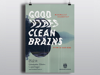 Minimalist techno festival poster copenhagen festival handmade minimalist music poster techno