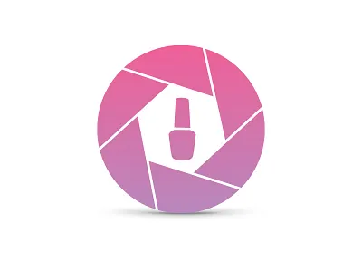 Nail Match Logo app camera gradient icon logo nail polish polish ui ux vd visual