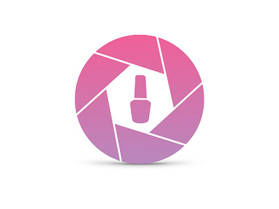 Nail Match Logo app camera gradient icon logo nail polish polish ui ux vd visual