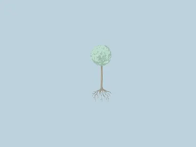 Tree doodle illustration photoshop
