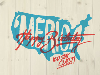 Happy Fourth of July america birthday brush day happy independence lettering type typography usa