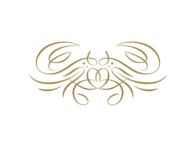 Callinectes animal crab heart icon logo