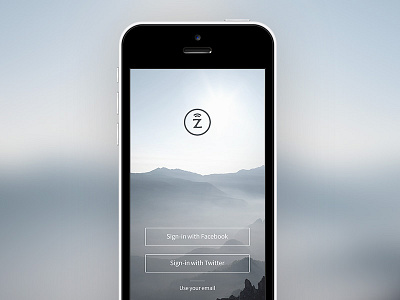 Login Screen Revised app feed feed reader ios iphone login news signin smartphone splash ui zen