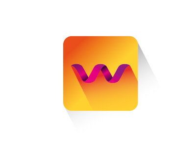 W icon logo typo w