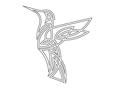 Help celtic hummingbird illustration tattoo