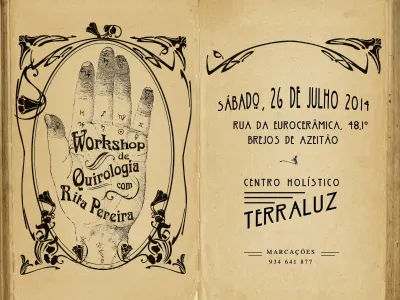 Captura De Ecra 2014 07 5 A S 16.34.22 chiromancy flyer illustration palmistry typography workshop