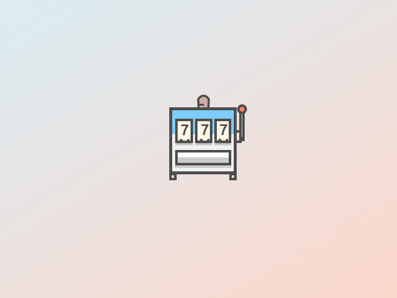 Slot machine animation casino gambling gif gradient illustration line machine slot solid