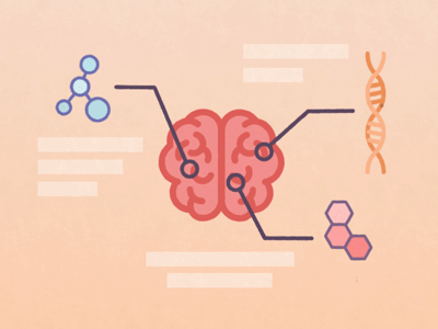 How Love Works animation brain chemicals dna gif molecule motion design motion graphics texture