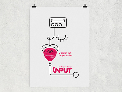 Insulin Pump Therapy Poster branding design diabetes fun graphic identity illustration insulin poster simple white work