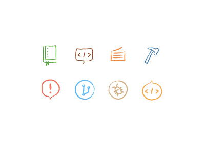 Chalk board icons