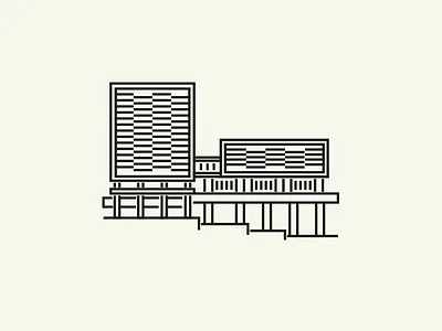Library architecture bloomington building illustration landmark