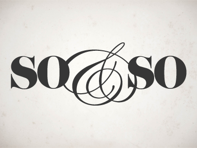 So And So branding logo