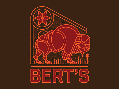 Bert's Espresso Stout beer brewery buffalo illustration