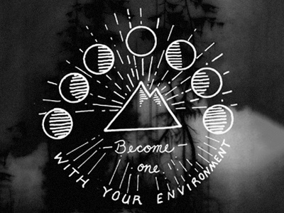 Lunar Cycle for CSCO coldsmoke graphic tee handdrawn illustration knice micron moon mountains nature typography