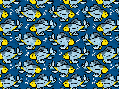 Fish Pattern animal eye fin fish illustration mouth pattern repeat scale