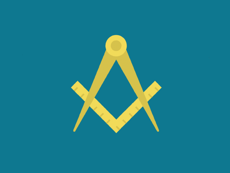 Square and Compass animation freemason gif illuminati motion design motion graphics nicolas cage