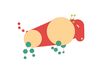 Simple shapes animal series - 1 animal bison bull simple shapes animal series vector