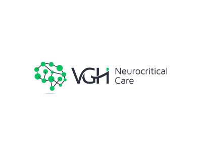 VGH Neurocritical Care brain care connection design logo network nodes typography