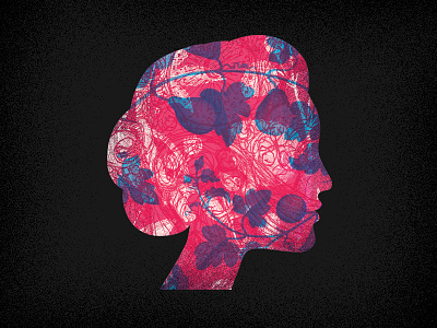 Portraiture #3 color floral flowers gig poster illustration overlay portrait process silhouette women