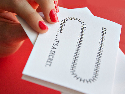 SHHHHHHH... card letter press love nails typography