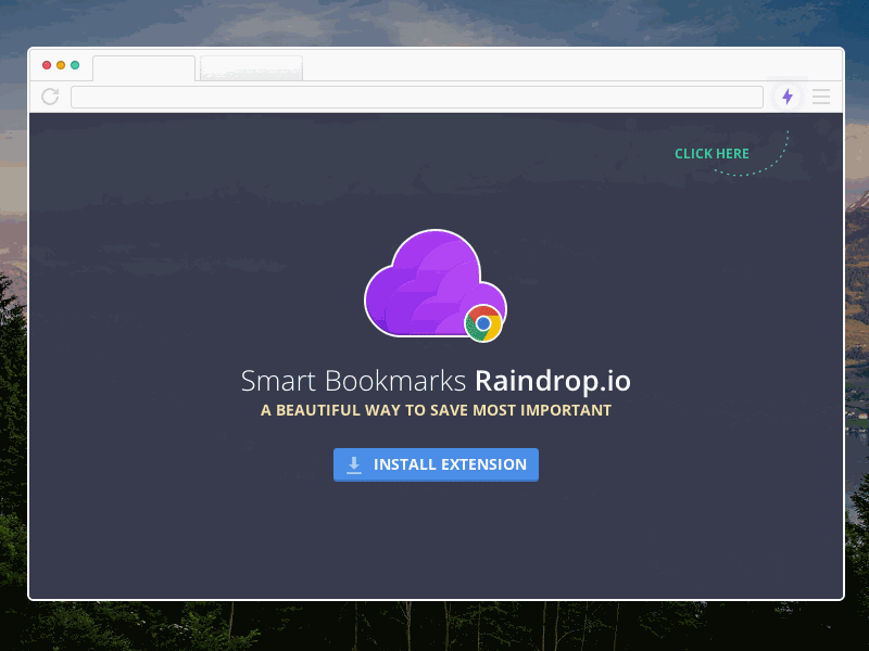 Smart Bookmarks Extension animation bookmarks browser css extension raindrop transition