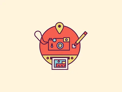 House Listing Illustration camera icon illustration location pencil picture