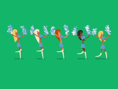 Cheerleaders animated football gif