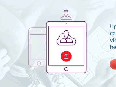 Sharing Video with a Coach & getting feedback. animation app coaching illustration mobile sport
