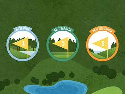 Golf Shot badges golf vector