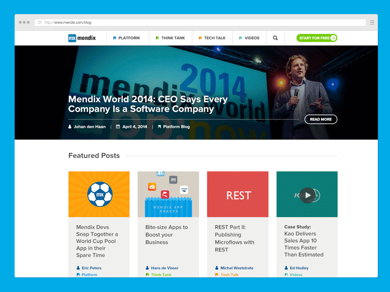 Mendix Blog Redesign blog branding design development mendix responsive rwd web