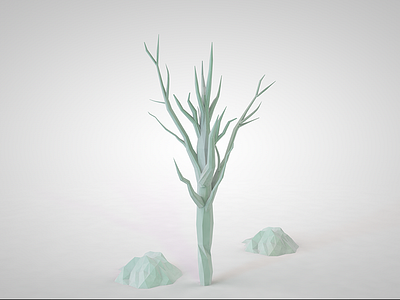 Lowpoly tree WIP 3d c4d cinema4d lowpoly wip