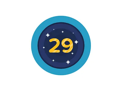 Birthday number 29 29 birthday blue night stars