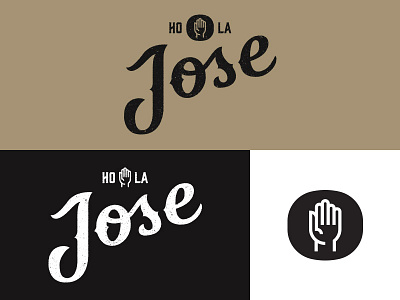 Jose hand icon lettering logo type