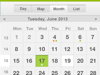 Calender - MonthView