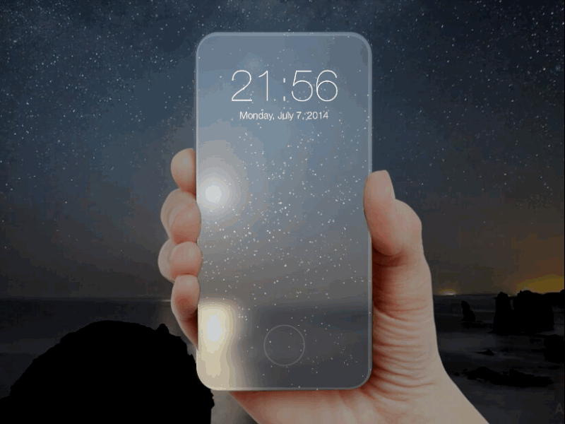 Glass Phone Sketch 2 mobile prototype qc quartz composer ui ux